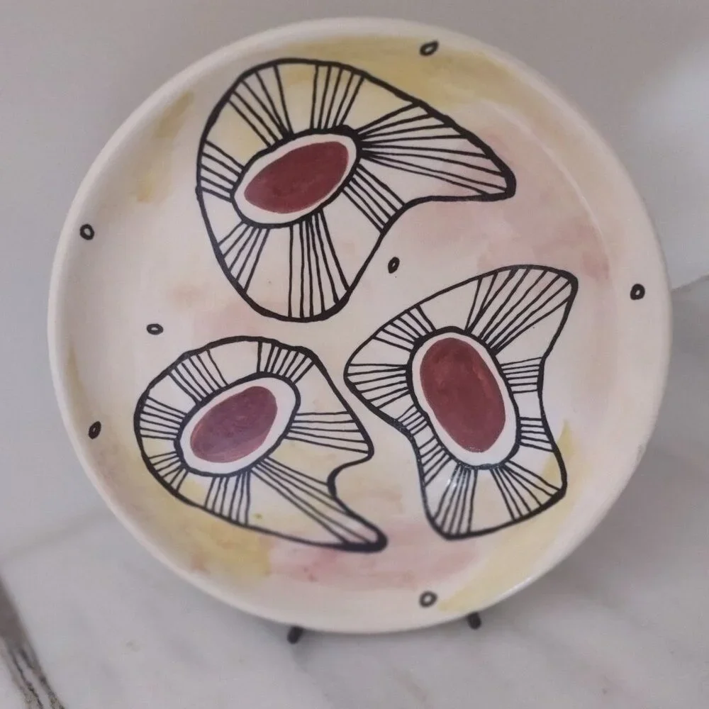 Hand painted authentic decorative plate by Cori Jacobs